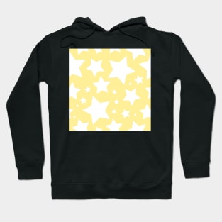 White star print on yellow Hoodie